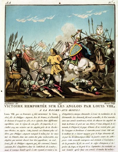 Victory Gained Over the English by Louis VIII at La Roche aux-Moines, engraved by Jean Baptiste Morret by Jacques Francois Joseph Swebach